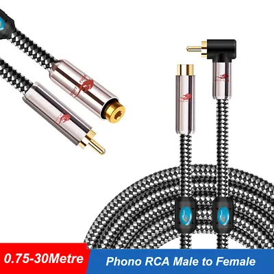 Kaufen Cinch RCA Stecker Auf Cinch RCA Winkel-Stecker Adapter Kabel 0.75 - 30 Metres • 14.61€