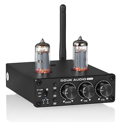 Kaufen Douk Audio P6 Mini Bluetooth Röhrenvorverstärker Vacuum Tube Preamp USB Player • 54.99€