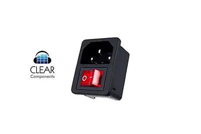 Kaufen KaltgerÄte-stecker-mini-einbau-buchse Iec C14-320-schalter-audio-hifi-top! • 3.11€