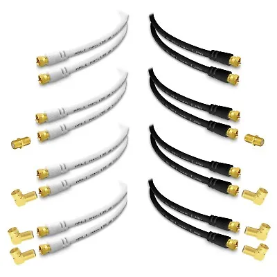 Kaufen 2m Sat Kabel Anschlusskabel 135dB Satkabel 2 M Antennenkabel Vergoldet 4K UHD 8K • 8.89€