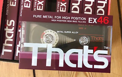 Kaufen 10er Box That´s EX46 MC Pure Metal Audio Leer Kassette Tape NEU Sealed OVP • 295€