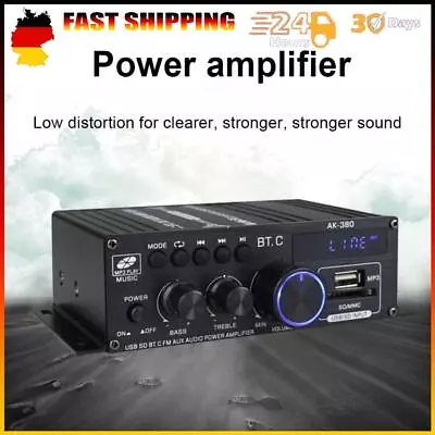 Kaufen Neu AK380 Audio Amplifier 2 Channel Subwoofer Amplifier USB AUX Karaoke For Home • 27.72€