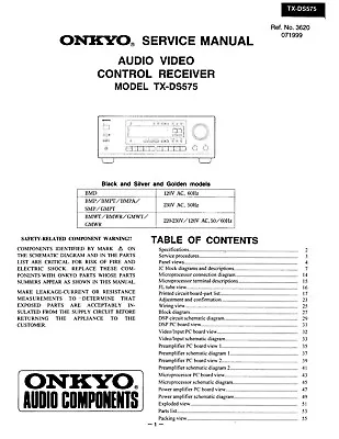 Kaufen Service Manual-Anleitung Für Onkyo TX-DS575  • 11€