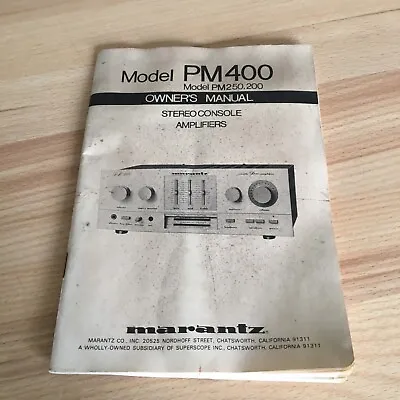Kaufen Marantz PM 400 70er Bedienungsanleitung / Owner’s Manual Original EN FR DE  Top • 10.20€