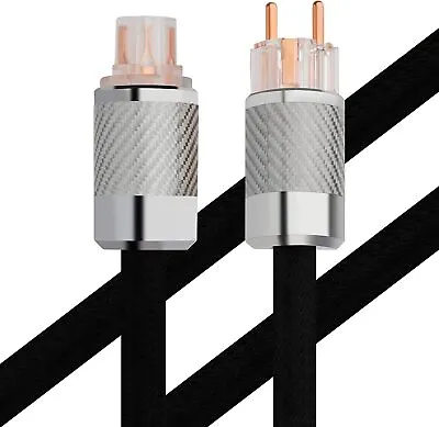 Kaufen Audiophile EU Version Power Cable Braided Power Cord With Gold Plated Connectors • 85.78€
