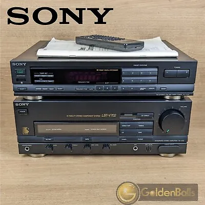 Kaufen Sony LBT-V702 Stereo-Verstärker + Tuner Schwarz Vintage Getestet Fernbedienung FUNKTIONIERT SEHR GUTER ZUSTAND • 116.37€