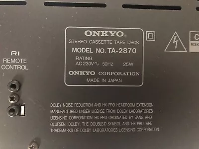Kaufen Onkyo TA-2870 Kassettenrekorder - Silber • 380€