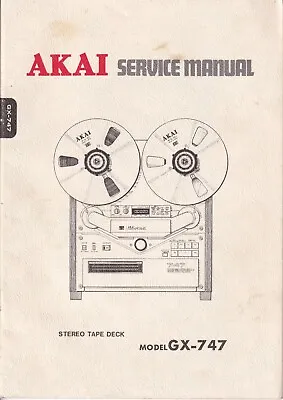 Kaufen Service Manual-Anleitung Für Akai GX-747, Sehr Gut + • 22€