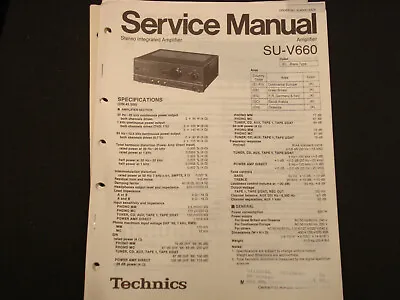 Kaufen Original Service Manual Schaltplan Technics SU-V660 • 12.50€