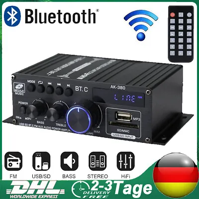 Kaufen Verstärker Audio Stereo Amplifier HIFI Digital Bluetooth FM USB Vollverstärker • 29.99€