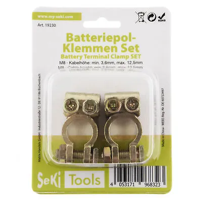 Kaufen SeKi Batterie-Polklemmen SET (Plus Und Minus) - Batteriepolklemmen • 6.90€