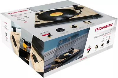 Kaufen Thomson Plattenspieler TT702 Premium AT91-Phono-Tonabnehmer Schwarz TH386790 • 199.99€