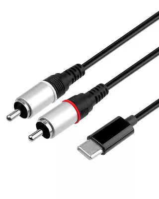 Kaufen 1m USB Typ C Auf Dual RCA Cinch Stecker Audio Stereo Y Splitter Adapterkabel • 6.99€