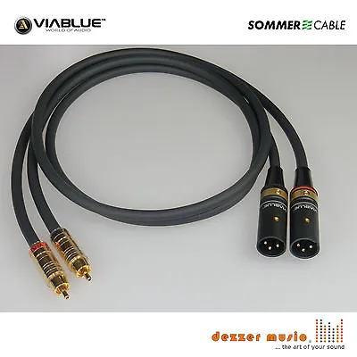 Kaufen 2x 1m Adapterkabel CARBOKAB VIABLUE- Sommer Cable XLR Male Cinch..High End • 142.90€