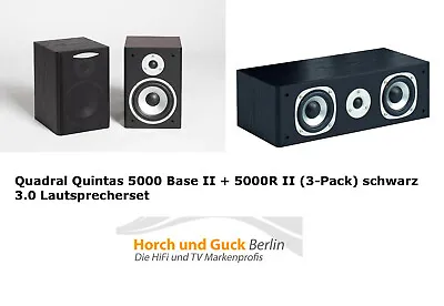 Kaufen Schwarzes Marken Lautsprecher Set | Quadral | 2-Wege | NEUWARE • 1.50€