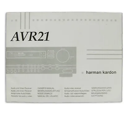 Kaufen Harman Kardon AVR21 Bedienungsanleitung Manual Deutsch German • 14.90€