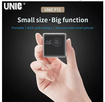 Kaufen 92 Gramm Mini WIFI+Miracast Beamer Unic P1+/S Akku/ Lautsprecher MikroSD Aux Neu • 249€