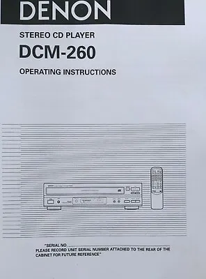 Kaufen Denon DCM-260 - 5 Disc CD Player Wechsler - Bedienungsanleitung - BENUTZERHANDBUCH  • 8.11€