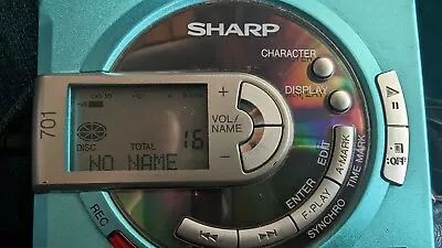 Kaufen Sharp MD-MS 701H Portable Minidisc Player Recorder Blau/Türkis • 100€