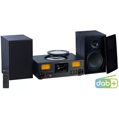 Kaufen VR-Radio Micro-Stereoanlage: Webradio, DAB+, CD, Bluetooth, App, 300 W, Schwarz • 369.99€