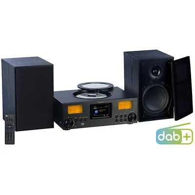Kaufen VR-Radio Micro-Stereoanlage: Webradio, DAB+, CD, Bluetooth, App, 300 W, Schwarz • 280.99€