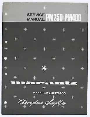 Kaufen Original Marantz PM250/PM400 Amplifier Service-Manual/Diagram/Parts List O123 • 19.50€