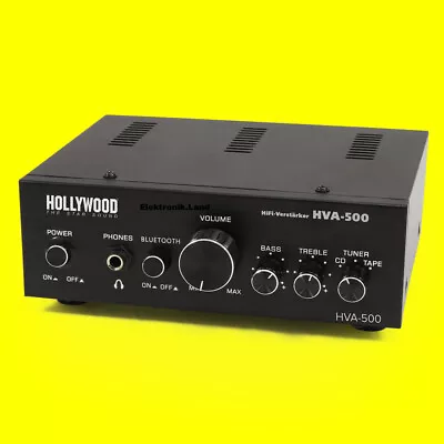 Kaufen HIFI-Verstärker HOLLYWOOD HVA-500 Bluetooth 2x100W, Musik-Equipment Amplifier DJ • 54.95€