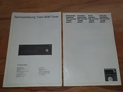 Kaufen Schneider Hi Fi Concept Team 6030 Tuner Service/Bedienungsanleitung  • 3€