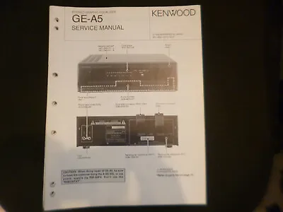 Kaufen Original Service Manual Schaltplan Kenwood GE-A5 • 11.90€