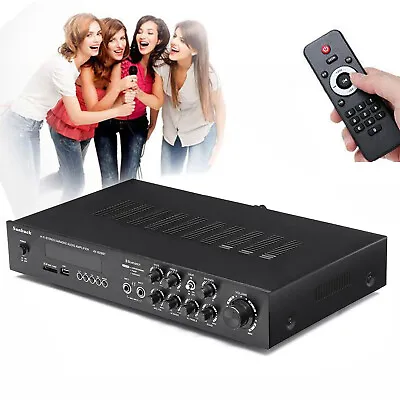 Kaufen 600W 5 Kanal Verstärker HiFi Bluetooth Stereo Digital Audio Endstufe FM/AM-Radio • 78€