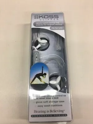 Kaufen Koss Clipper Clip-On Stereo Kopfhörer Silber,  Lautstärkeregler Und Tasche,  OVP • 9.99€