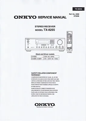Kaufen Service Manual-Anleitung Für Onkyo TX-8255  • 13€