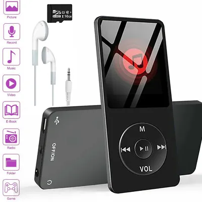 Kaufen Bluetooth MP3 MP4 Player LCD Display HiFi Bass Musik Spieler FM Radio Audio 16GB • 20.99€