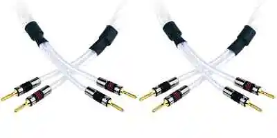 Kaufen QED Genesis Silber Spirale 2x 1.5m Lautsprecher Kabel Beendet Airloc Forte Plugs • 225.67€