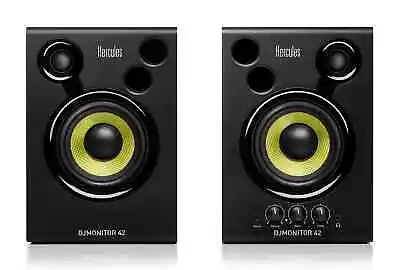 Kaufen Hercules DJMonitor 42 Paar Aktiv Lautsprecher 80W 4   Tieftöner Kevlar-Membran • 138€