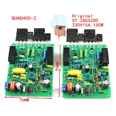 Kaufen 1paar Zusammengebauter QUAD405 -2 ONSEMI TL071 JFET-Stereokanal Fertige Platine • 41.38€