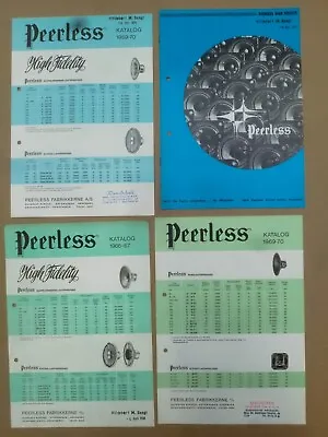 Kaufen Peerless  Lautsprecher Kataloge, 1966/67, 69/70, 75 • 19€