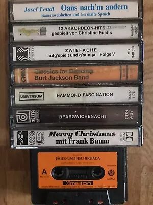 Kaufen 8 MC Musikkassetten Sammlung Konvolut Akkordeon Hits Zwiefache Volksmusik Fendl • 1€