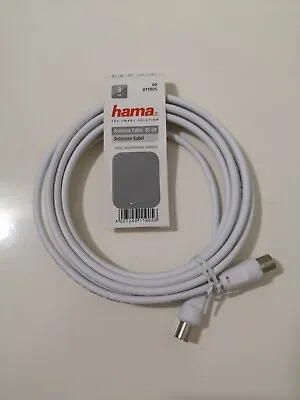 Kaufen Hama Antennenkabel Video TV Koax Coaxial M/W  3m 85dB Weiß • 4.15€