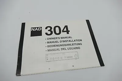Kaufen NAD 304 Verstärker Anleitung Instruction Manual Bedienungsanleitung  • 9.99€