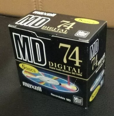 Kaufen Mini Disc Maxell MD 74 Recordable   5 Stück OVP • 45.99€