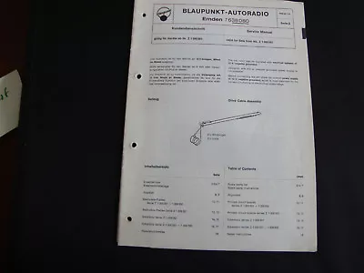 Kaufen Original Service Manual Blaupunkt Emden • 12.50€