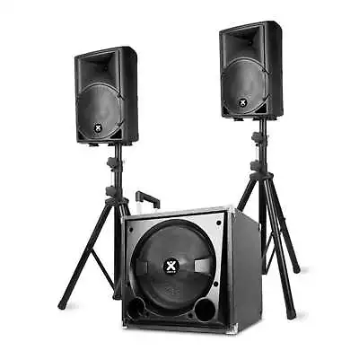 Kaufen 2.1 Aktiv Lautsprecher Set 800W 12“ Sub Speaker BT USB SD PA Anlage DJ Boxen  • 599.99€