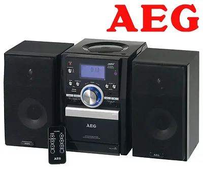 Kaufen AEG 4432 Stereo Musik Anlage CD MP3 Player USB Slot Radio Kassettenfach Schw L2 • 24.95€