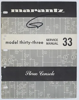 Kaufen Original Marantz 33 Stereo Pre-Amplifier Service-Manual/Diagram/Parts List O125 • 28.50€