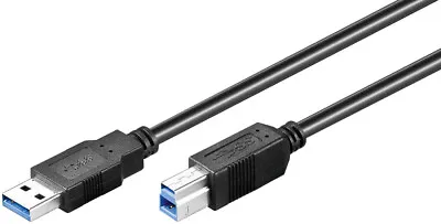 Kaufen USB 3.0 SuperSpeed Kabel; USB 3.0 AB 180 SCHWARZ 1.8m SB • 8.91€