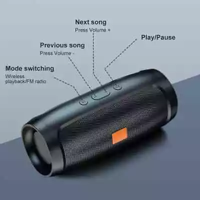 Kaufen Tragbarer Drahtloser Bluetooth Lautsprecher Stereo Bass Wasserdicht USB AUX FM Geschenk • 11.61€