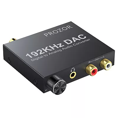 Kaufen PROZOR Digital Koaxial SPDIF Toslink Zu Analog Konverter 192kHz Audio Adapter • 18.59€