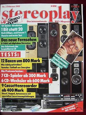 Kaufen Stereoplay 2/89 T + A TMR 60, Ecouton LQL 70, Pioneer CT-333, Philips CD 880 • 10€