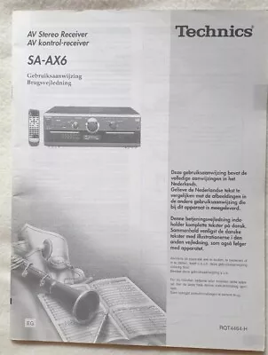 Kaufen Technics SA-AX6 Gebruiksaanwijzing / Brugsvejledning Original • 10€